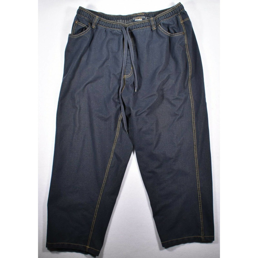 KingSize Mens 2XL Big Tall Blue Jeans 100% Cotton Medium Wash Jeggings